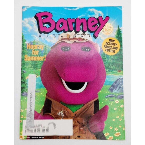 Barney Magazine July/Aug 1997 Hooray for Summer! - Picture 1 of 12